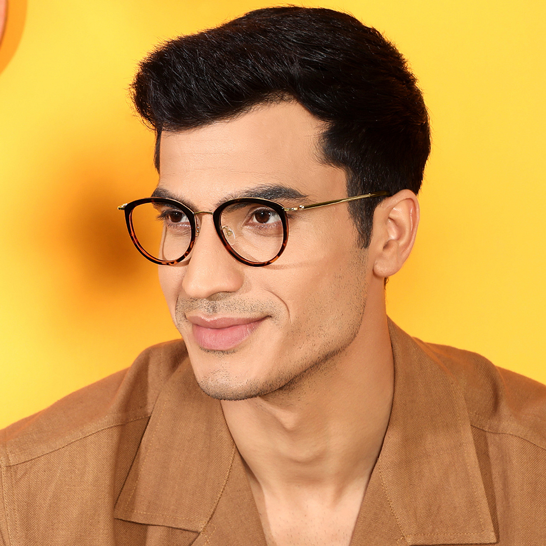 Vincent Chase Online Light Brown Full Rim Round left side