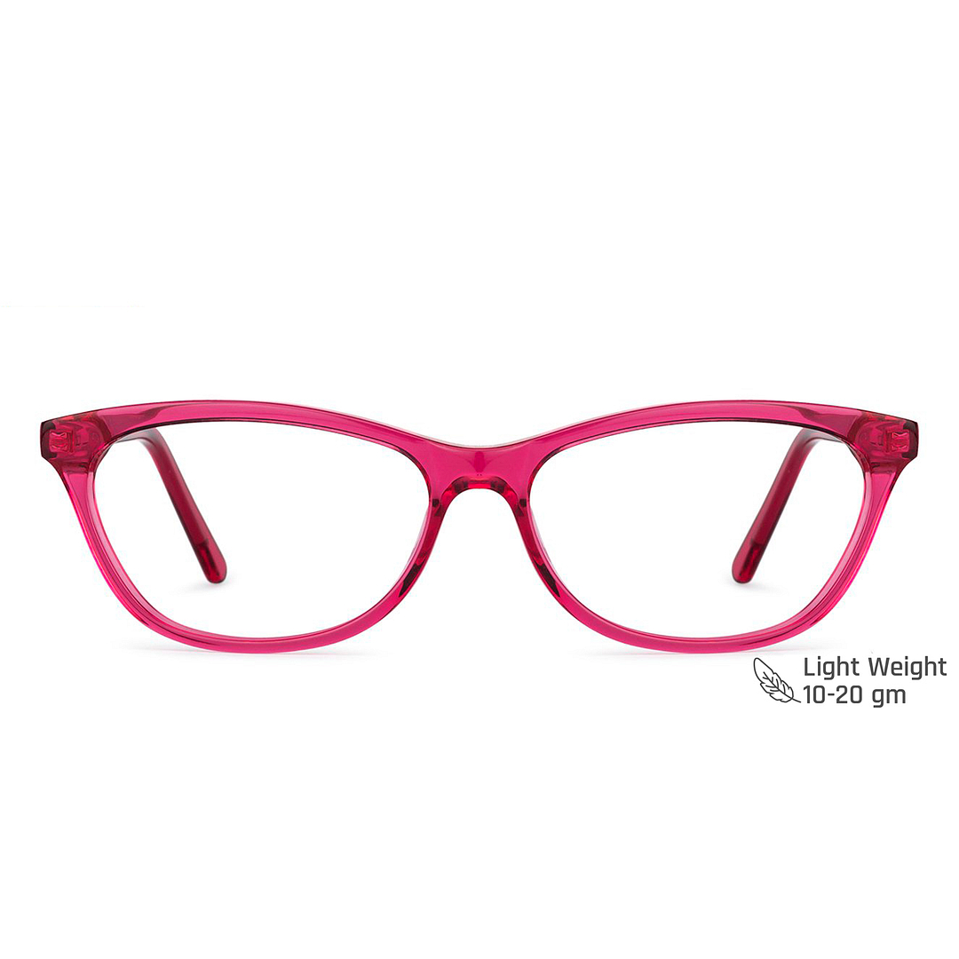 Vincent Chase Online Pink Transparent Full Rim Cat Eye left side