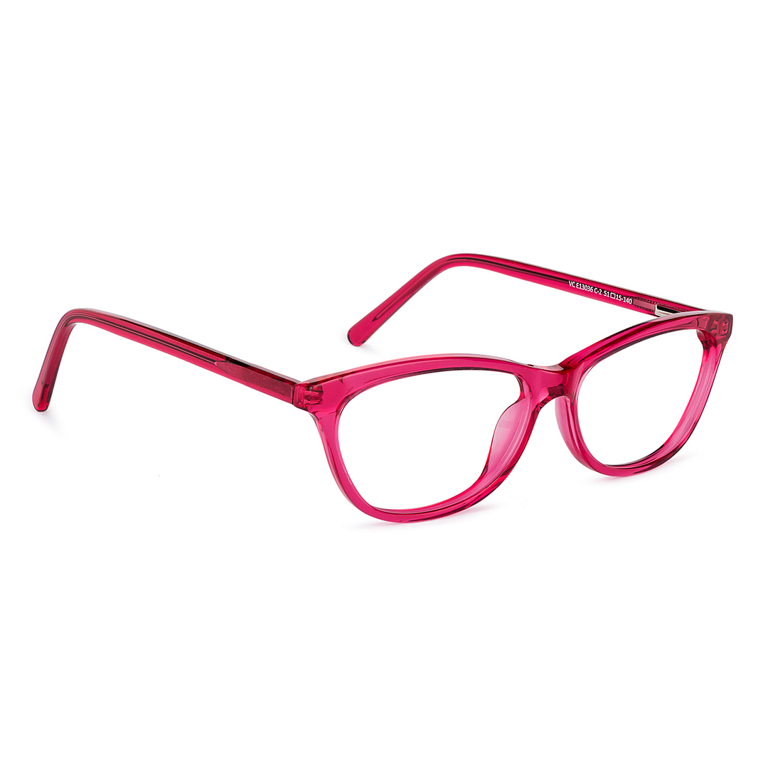 Vincent Chase Online Pink Transparent Full Rim Cat Eye left side
