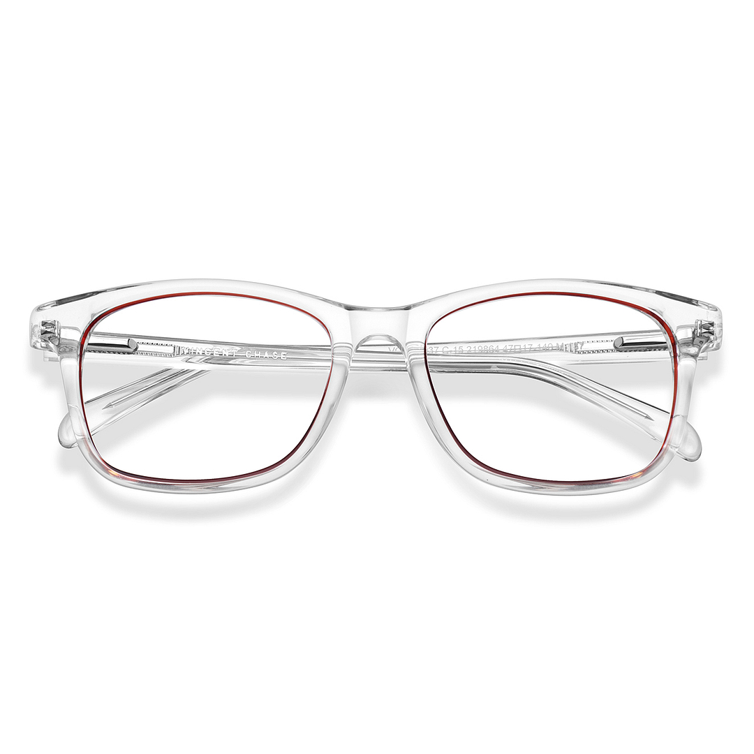 Vincent Chase Online Red Transparent Full Rim Square left side
