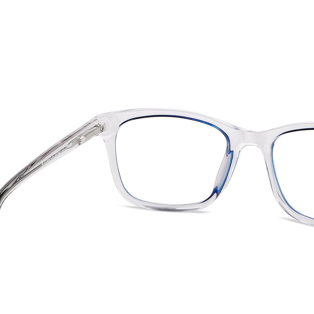 Vincent Chase Blue Transparent Full Rim Square right side