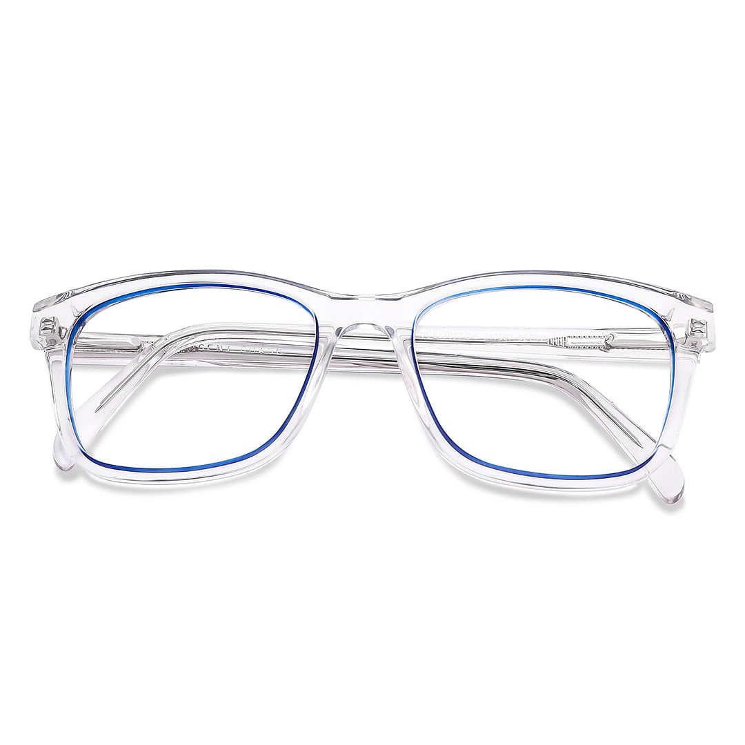 Vincent Chase Blue Transparent Full Rim Square left side