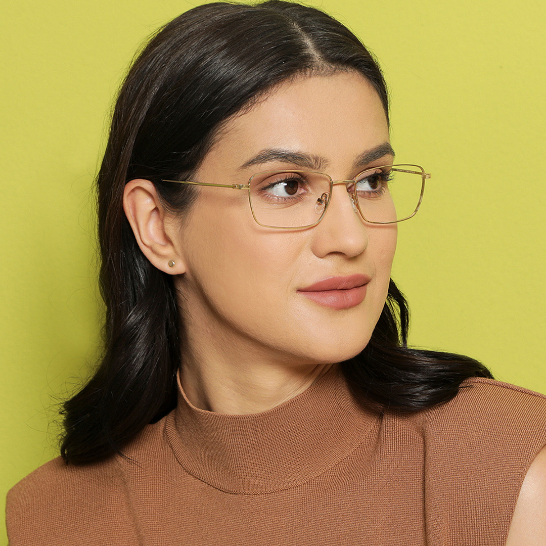 Vincent Chase Online Gold Full Rim Rectangle left side