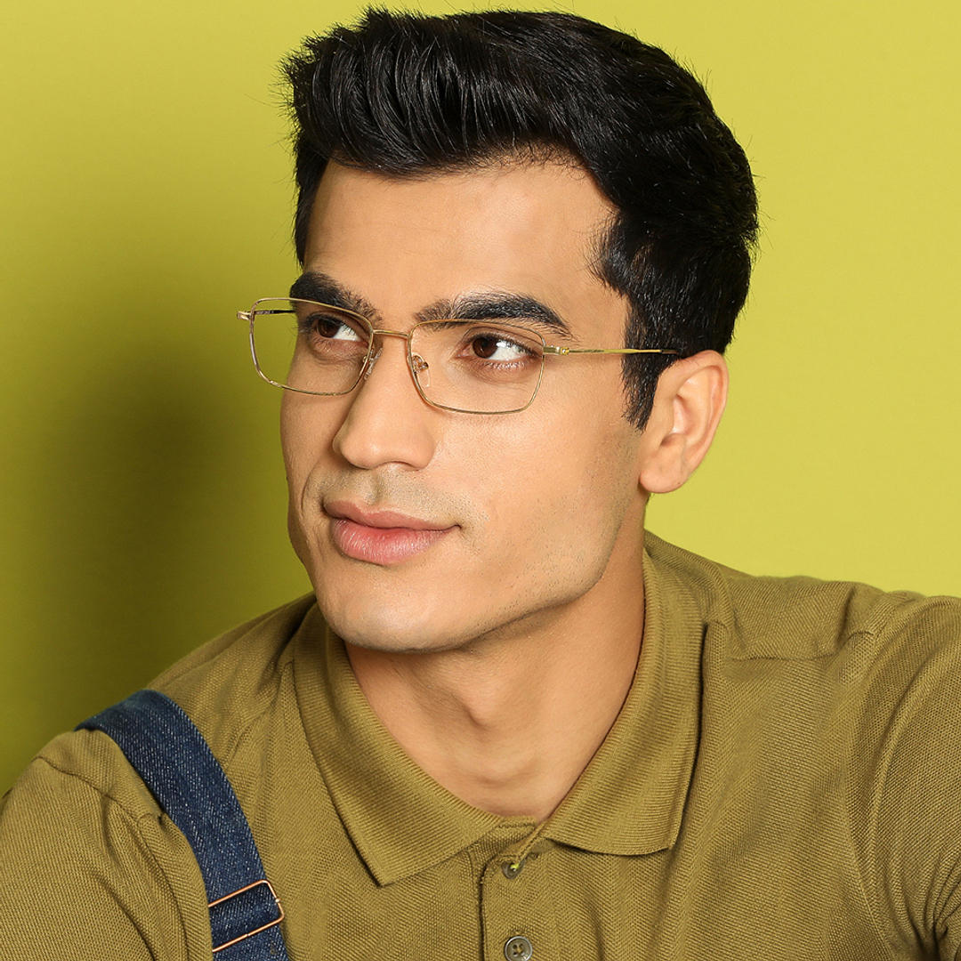 Vincent Chase Online Gold Full Rim Rectangle left side