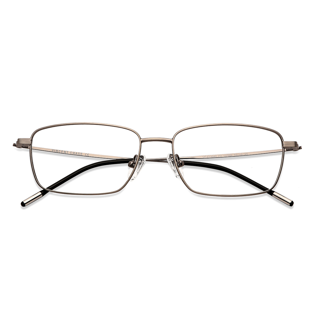 Vincent Chase Online Mid Gunmetal Full Rim Rectangle left side