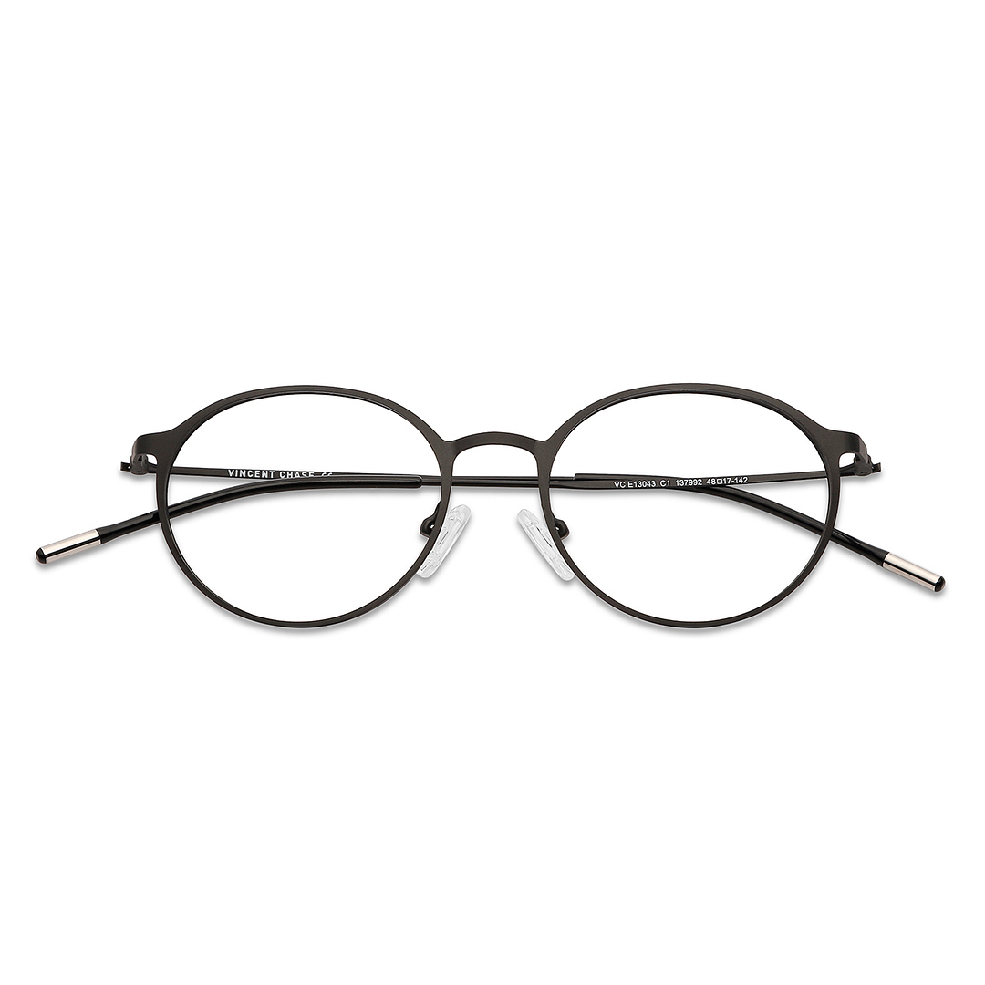 Vincent Chase Online Black Full Rim Round left side