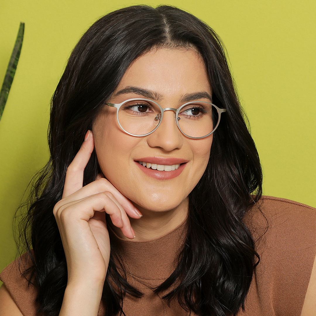 Vincent Chase Online Silver Full Rim Round left side