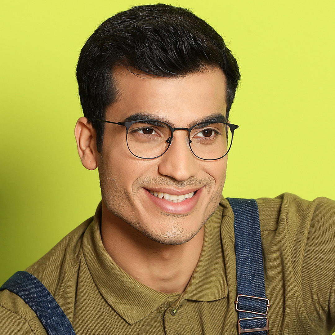 Vincent Chase Online Black Full Rim Round left side