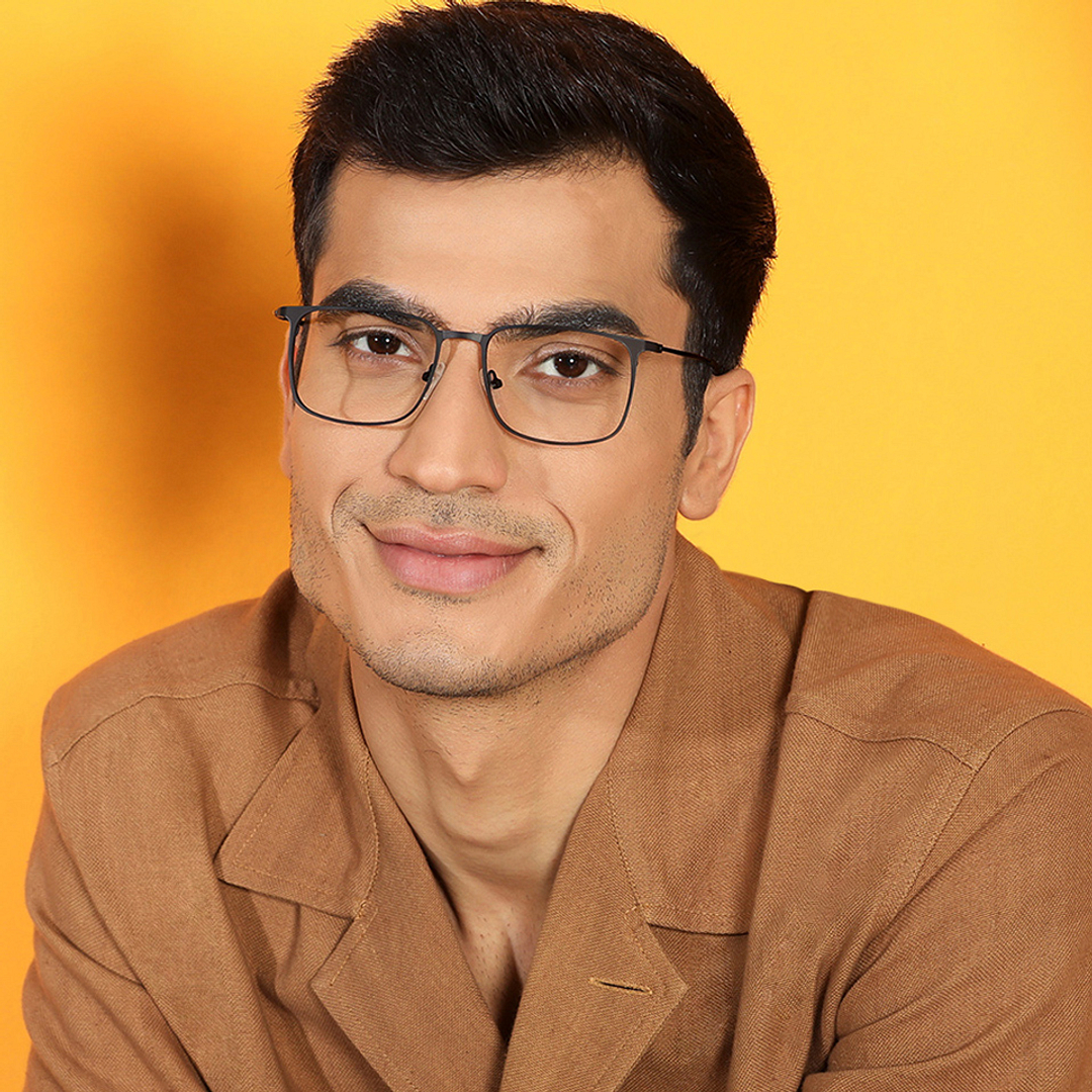 Vincent Chase Black Full Rim Square left side