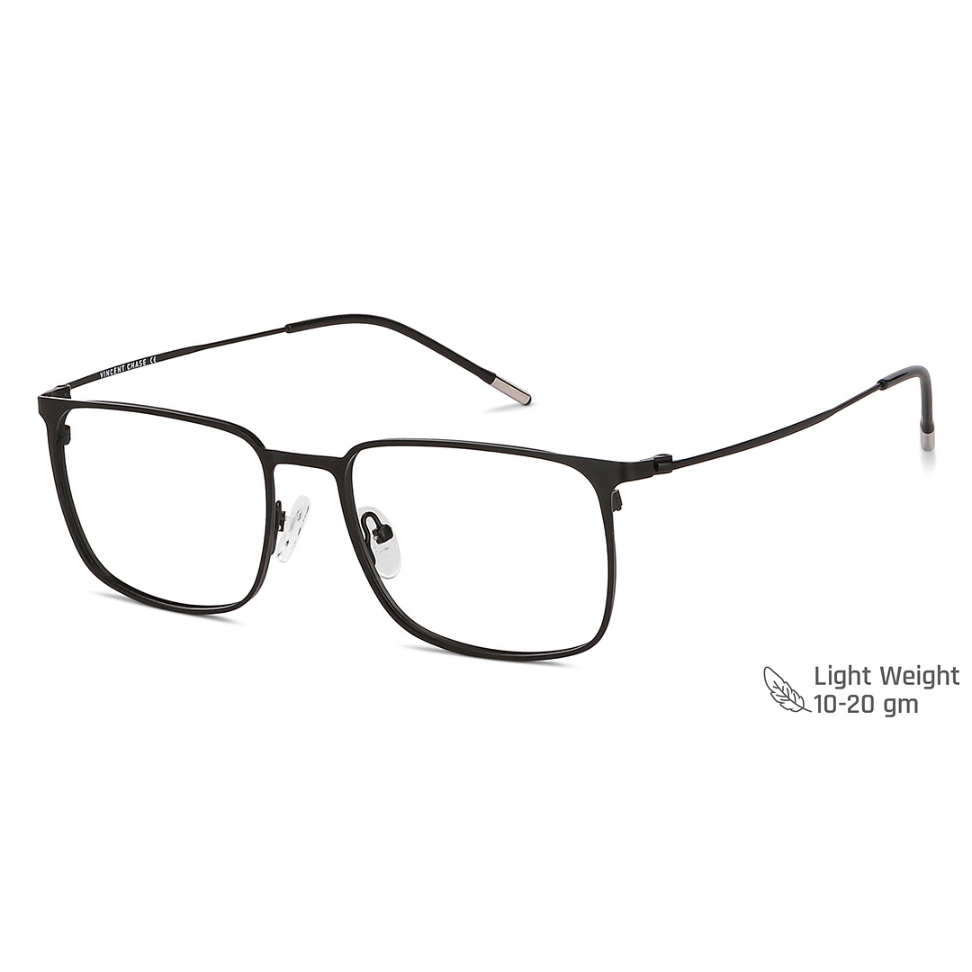 Vincent Chase Black Full Rim Square left side