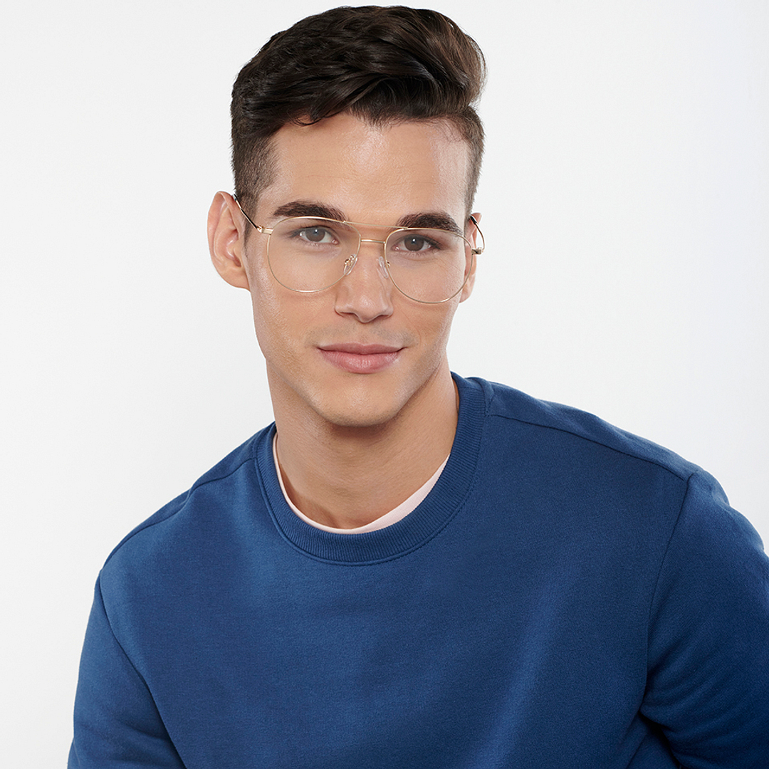 Vincent Chase Online Gold Full Rim Aviator right side