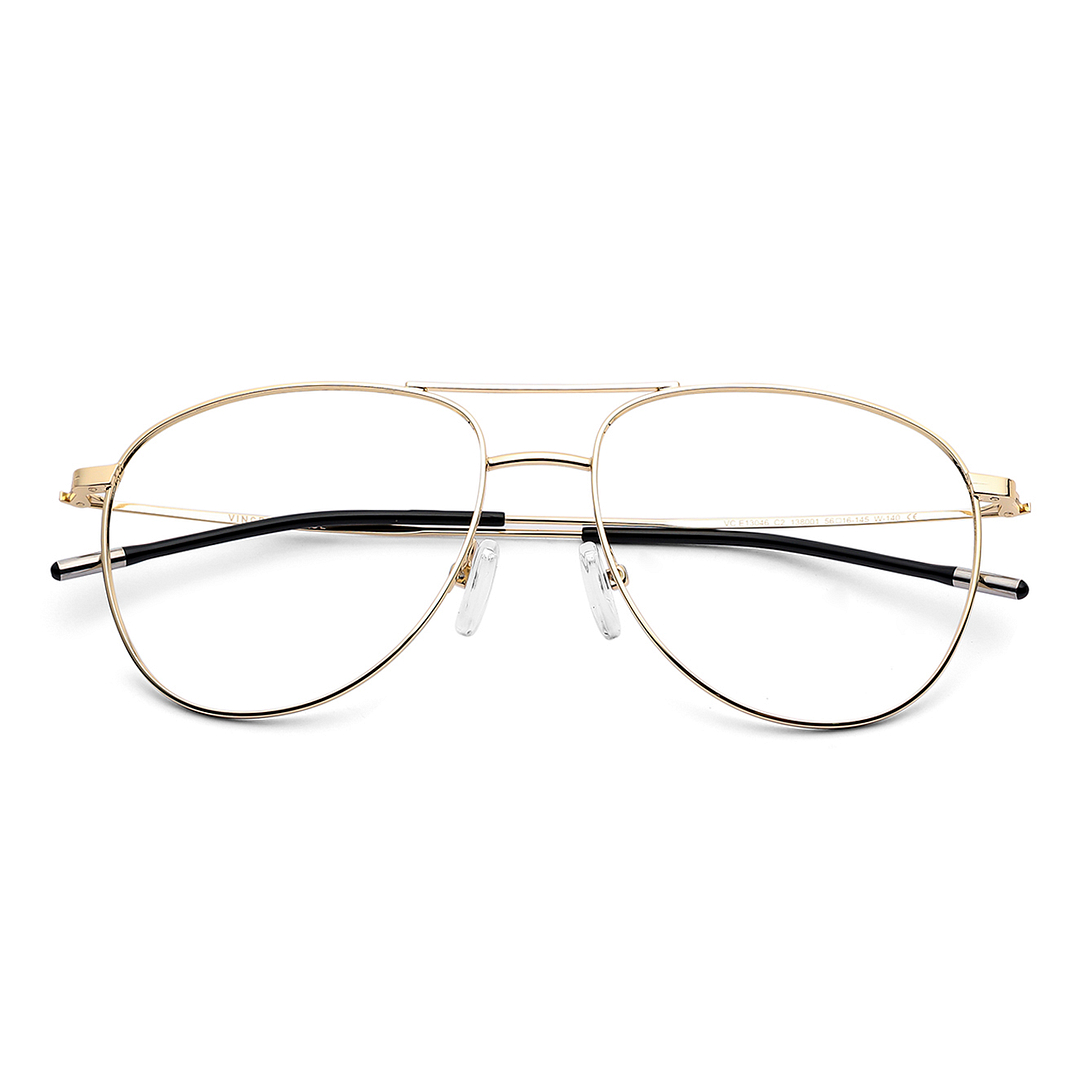 Vincent Chase Online Gold Full Rim Aviator left side