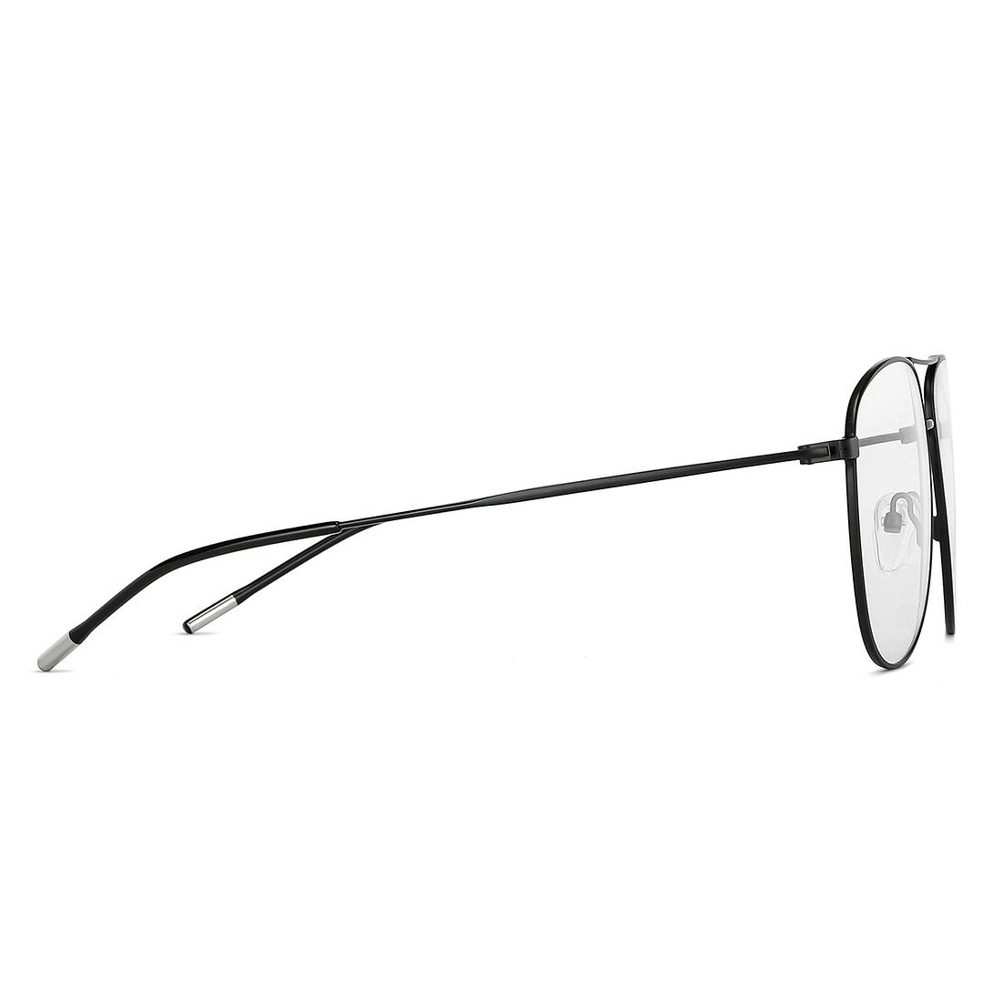 Vincent Chase Black Full Rim Aviator left side