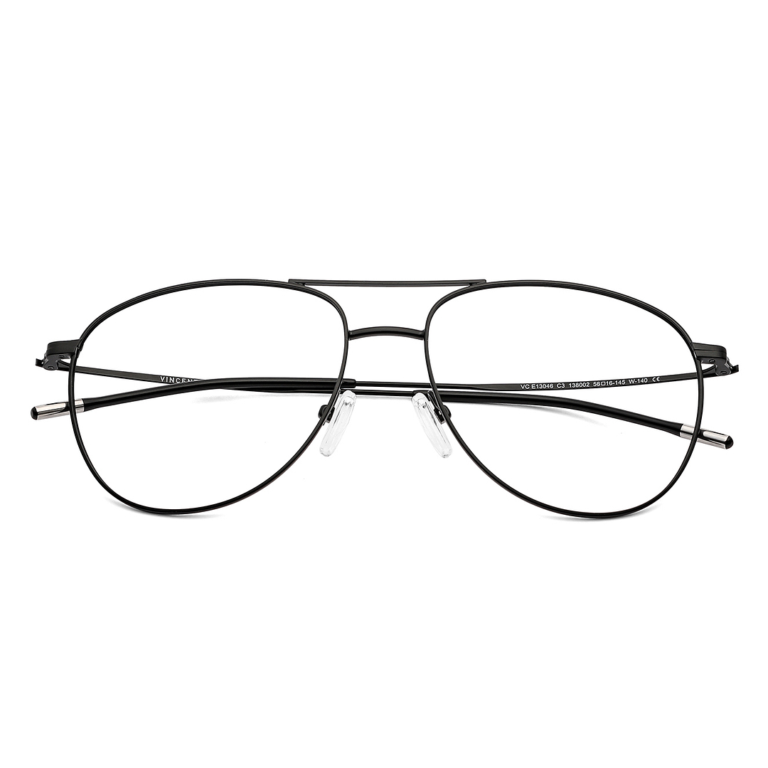 Vincent Chase Black Full Rim Aviator left side