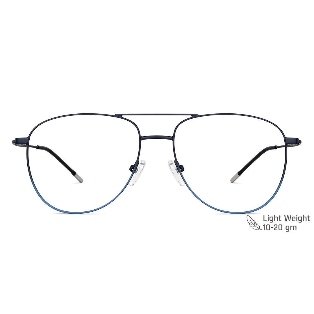 Vincent Chase Online Sky Blue Full Rim Aviator left side
