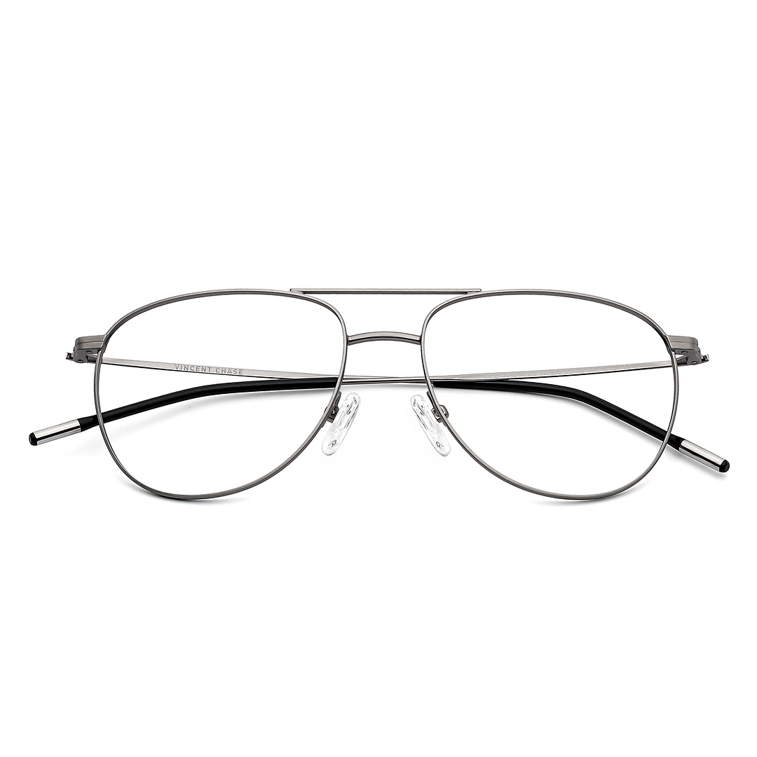 Vincent Chase Online Mid Gunmetal Full Rim Aviator left side