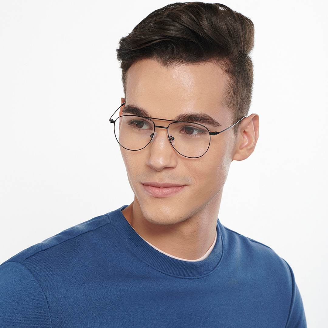 Vincent Chase Online Black Full Rim Aviator right side