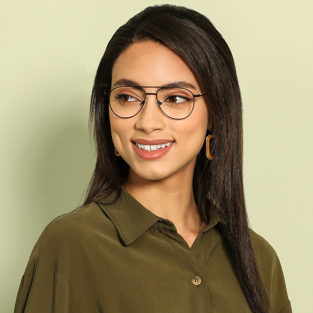 Vincent Chase Online Black Full Rim Aviator right side