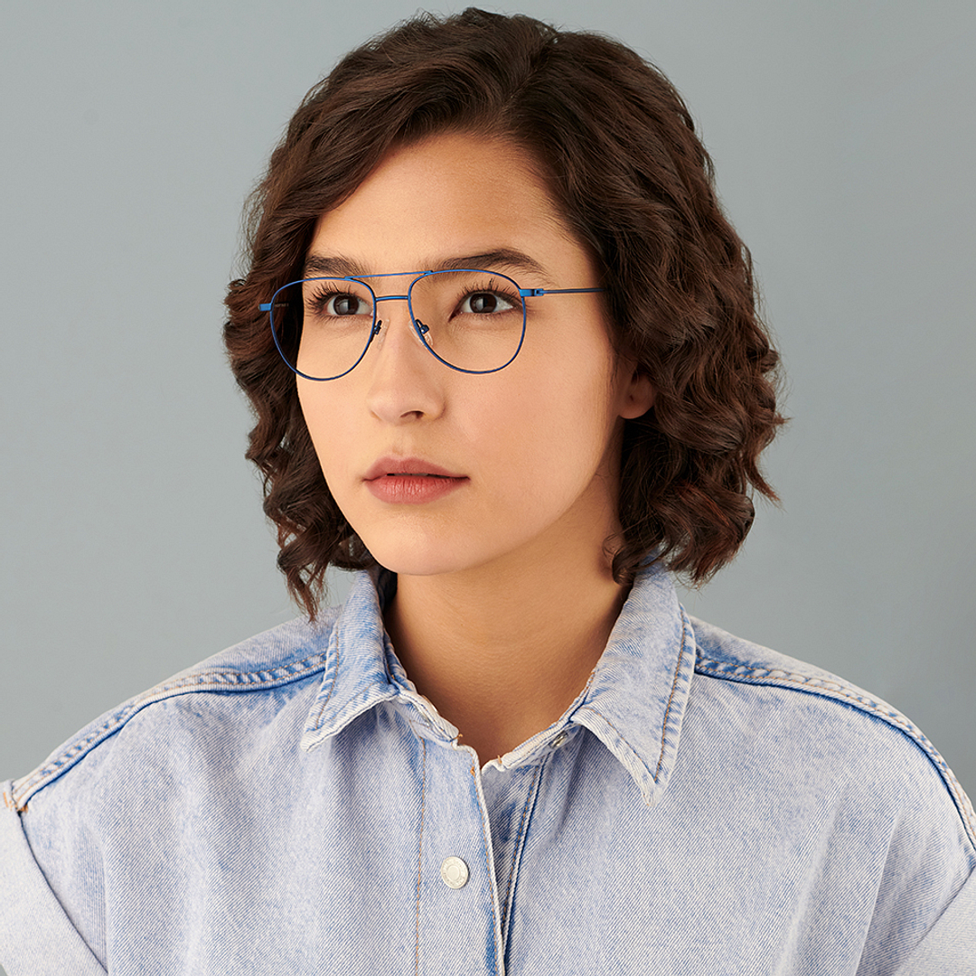 Vincent Chase Online Sky Blue Full Rim Aviator right side