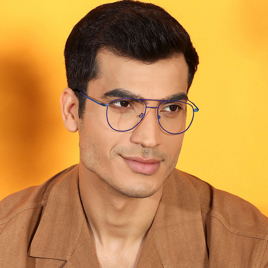 Vincent Chase Online Sky Blue Full Rim Aviator right side