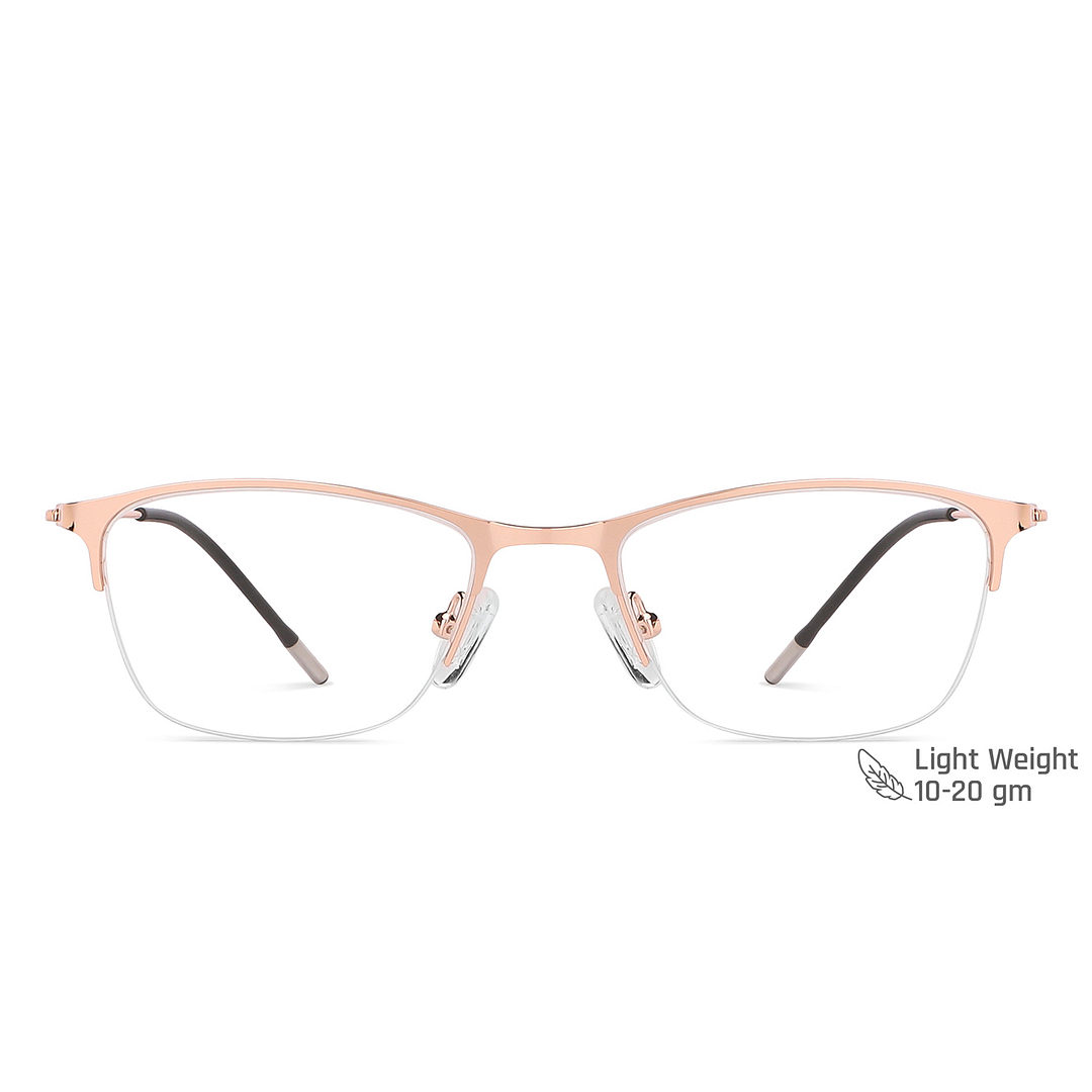 Vincent Chase Online Gold Half Rim Cat Eye left side