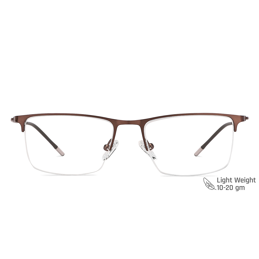 Vincent Chase Online Light Brown Half Rim Rectangle left side