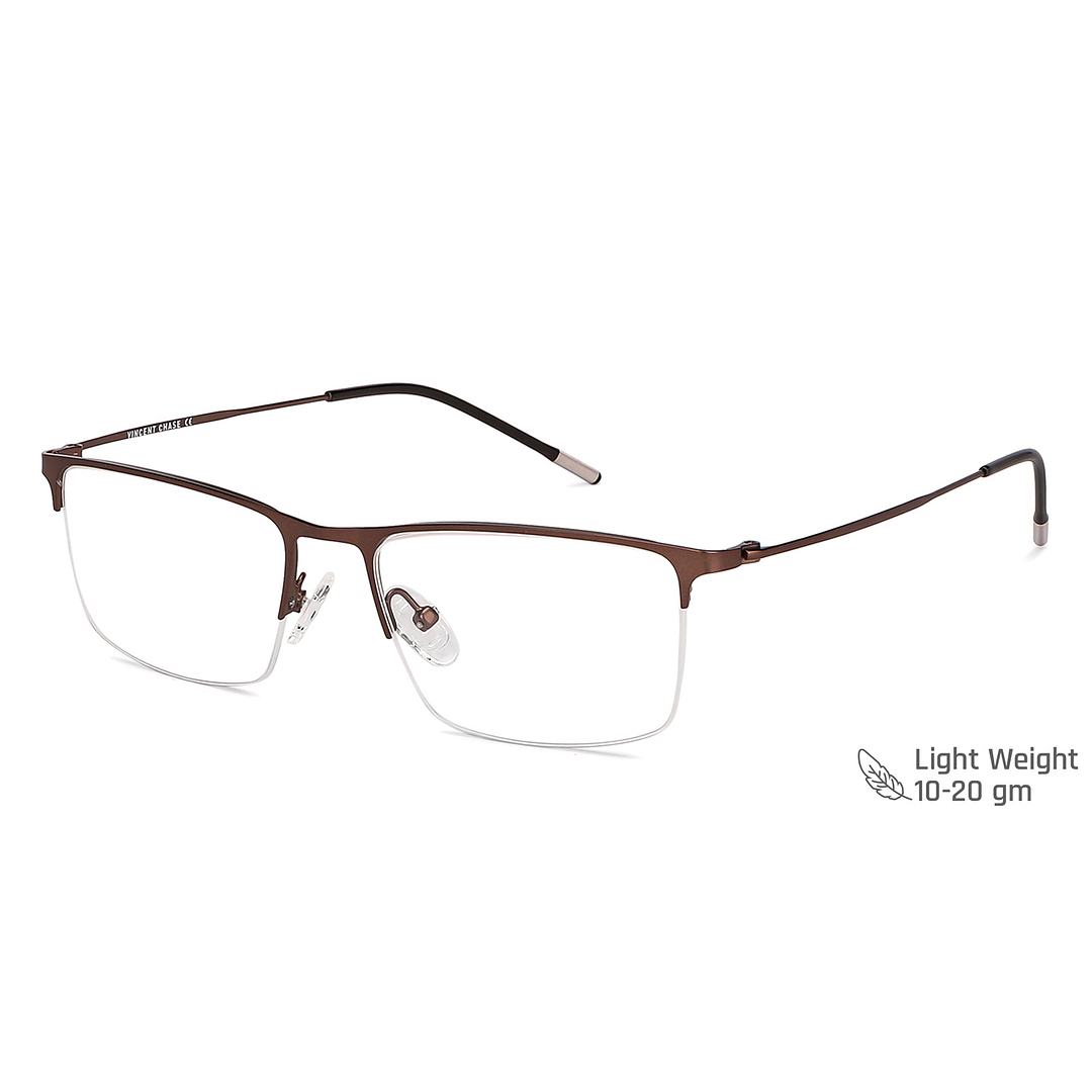 Vincent Chase Online Light Brown Half Rim Rectangle right side