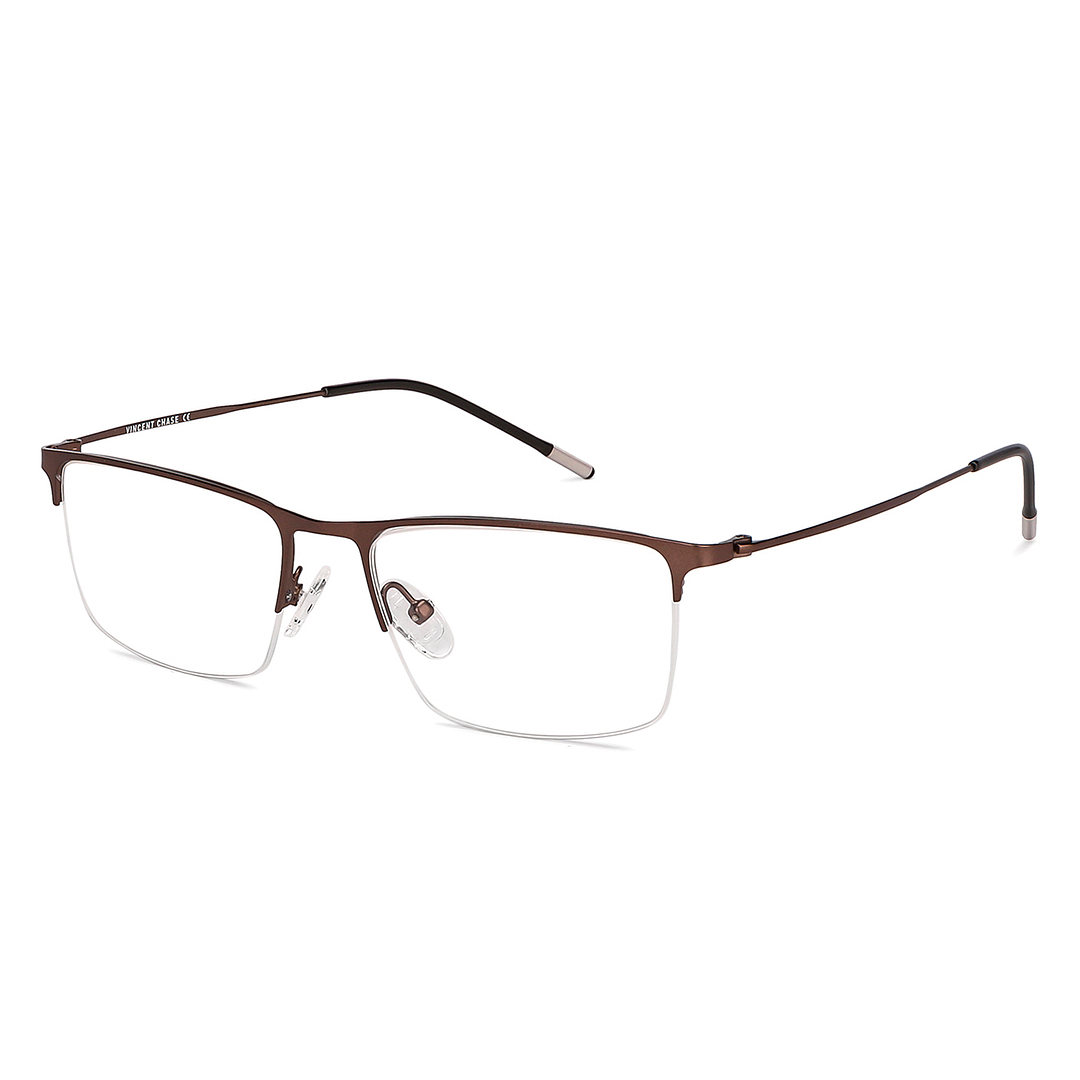 Vincent Chase Online Light Brown Half Rim Rectangle right side