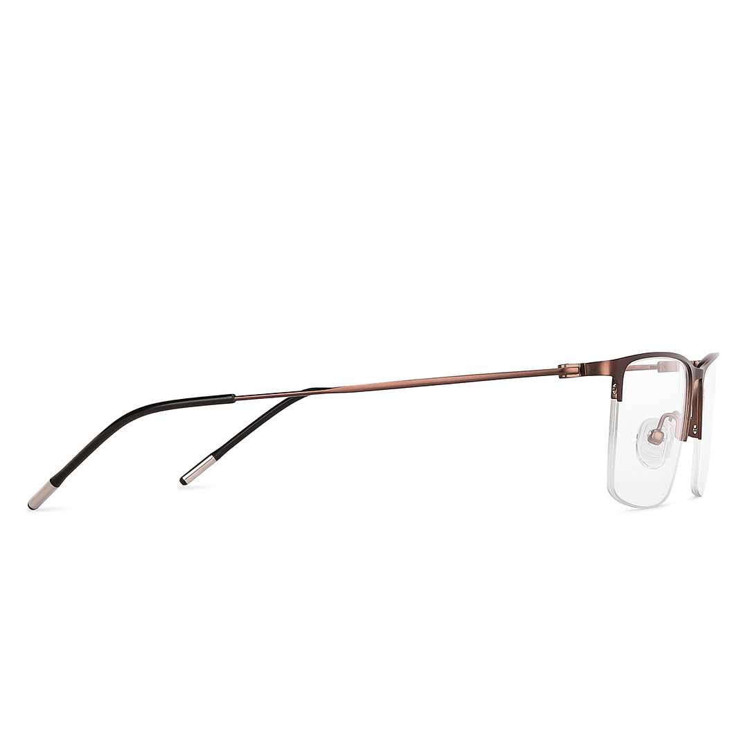 Vincent Chase Online Light Brown Half Rim Rectangle left side