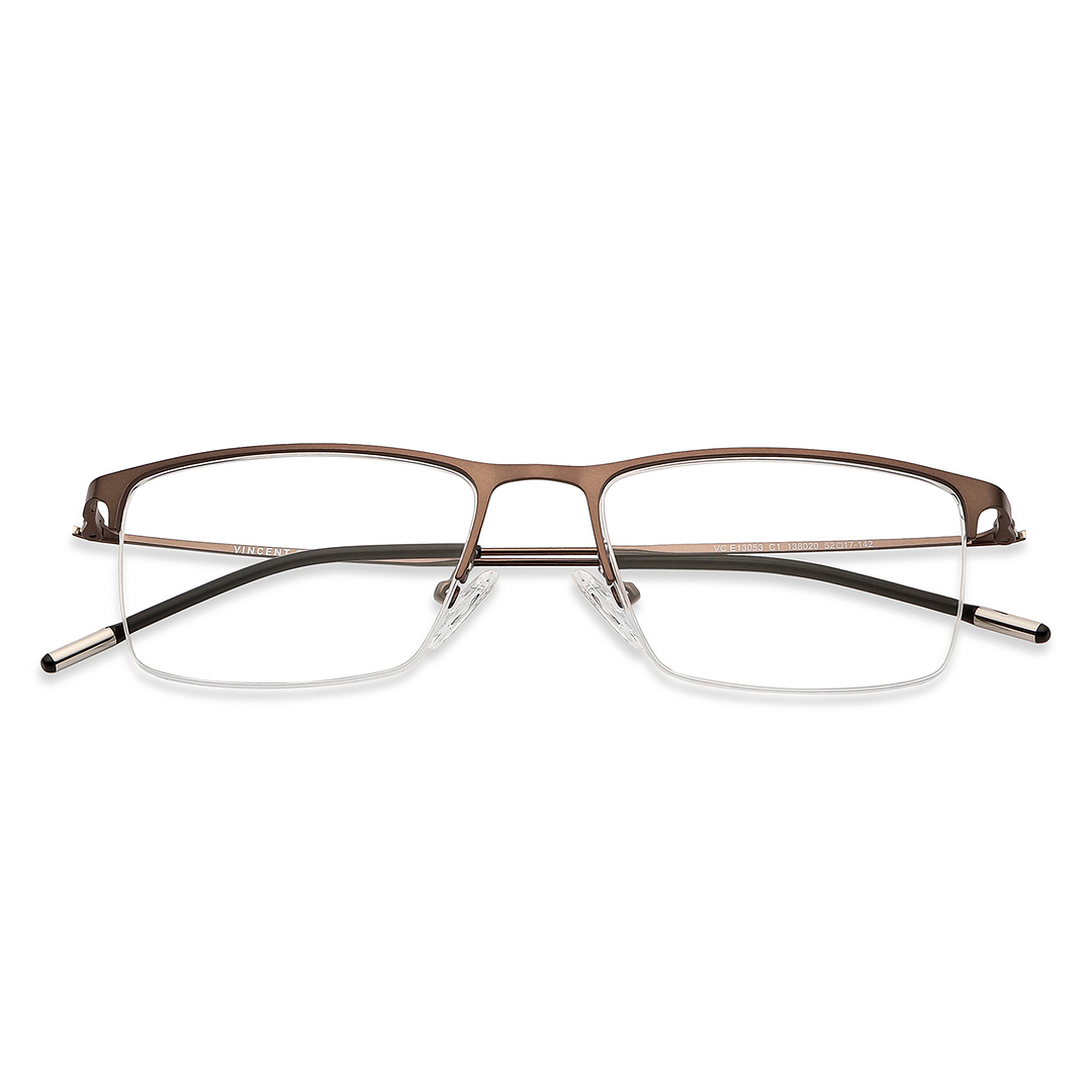 Vincent Chase Online Light Brown Half Rim Rectangle left side