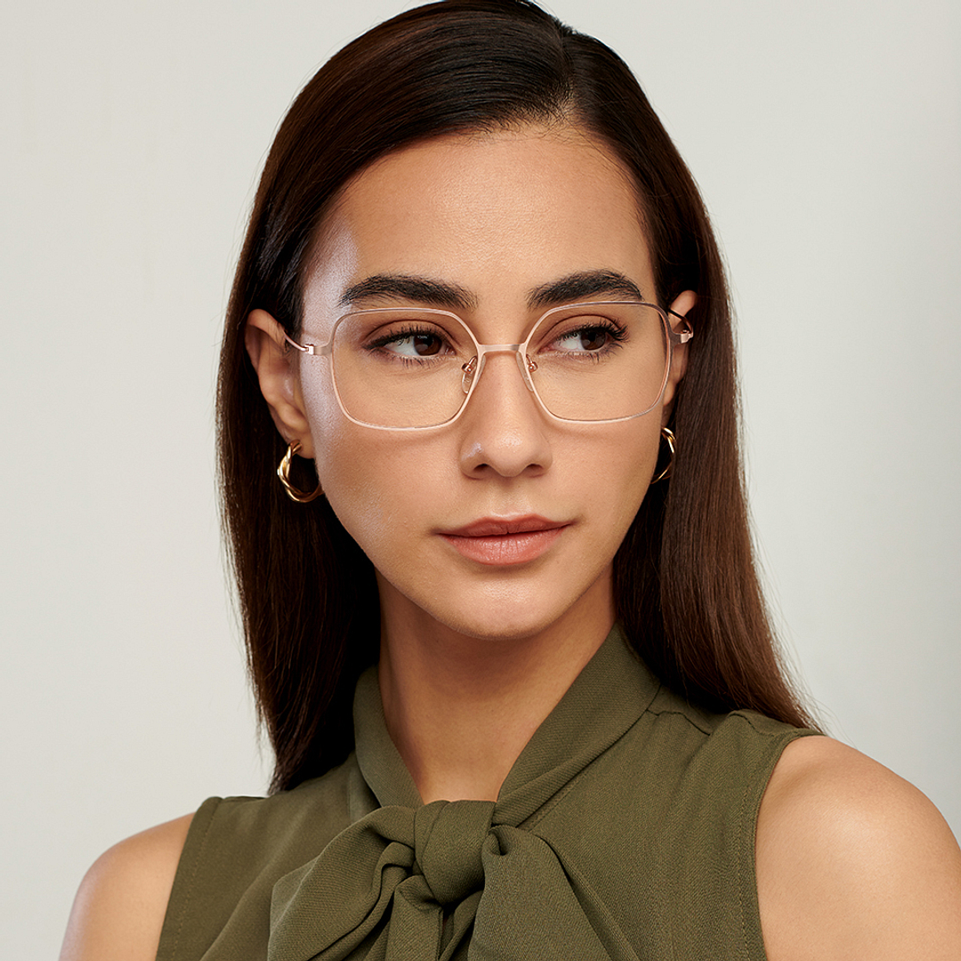 Vincent Chase Online Rose Gold Full Rim Geometric left side