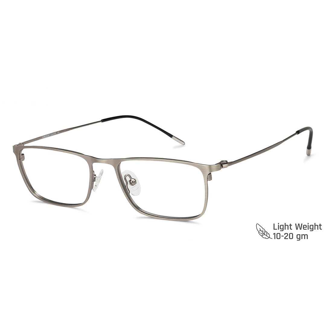 Vincent Chase Online Mid Gunmetal Full Rim Rectangle left side
