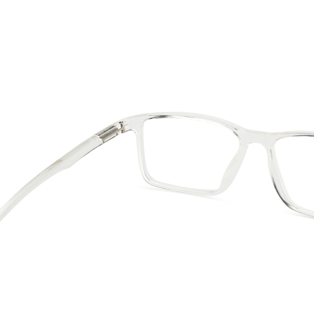 Lenskart BLU Screen Glasses Blue Block Zero Power Screen Glasses: Transparent Full Rim Rectangle Lenskart Blu VC E13092-C3 left side