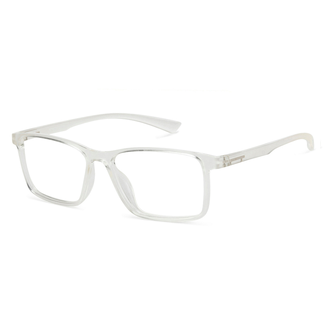 Lenskart BLU Screen Glasses Blue Block Zero Power Screen Glasses: Transparent Full Rim Rectangle Lenskart Blu VC E13092-C3 left side