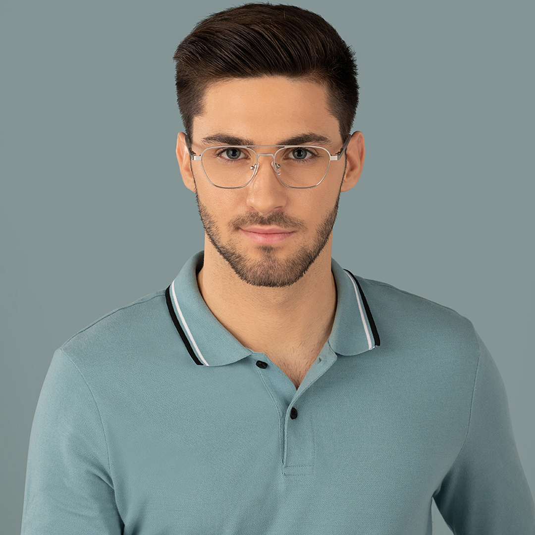 Vincent Chase Online Silver Full Rim Square left side