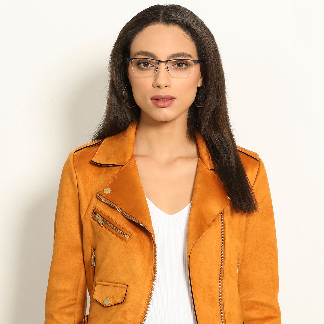 Vincent Chase Sky Blue Half Rim Rectangle right side