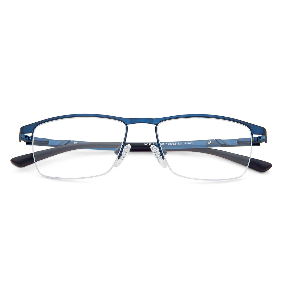 Vincent Chase Sky Blue Half Rim Rectangle left side