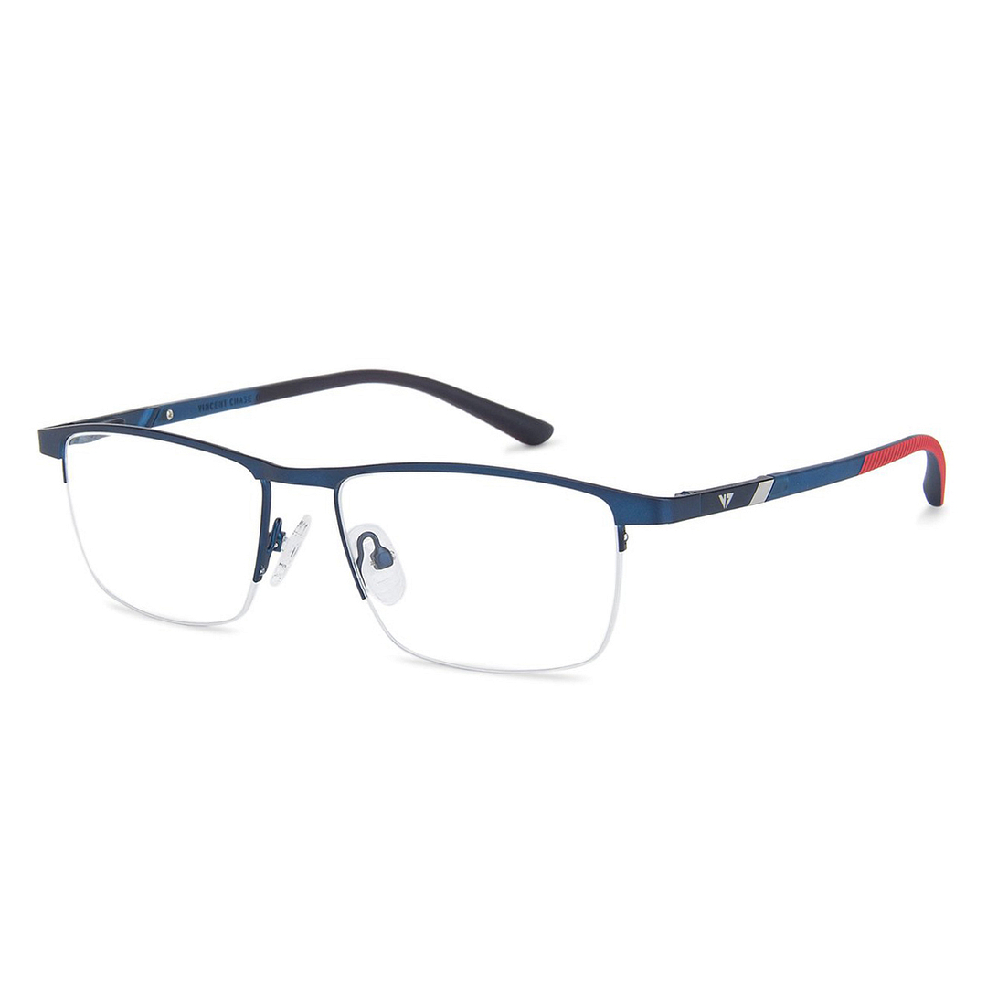 Vincent Chase Sky Blue Half Rim Rectangle right side