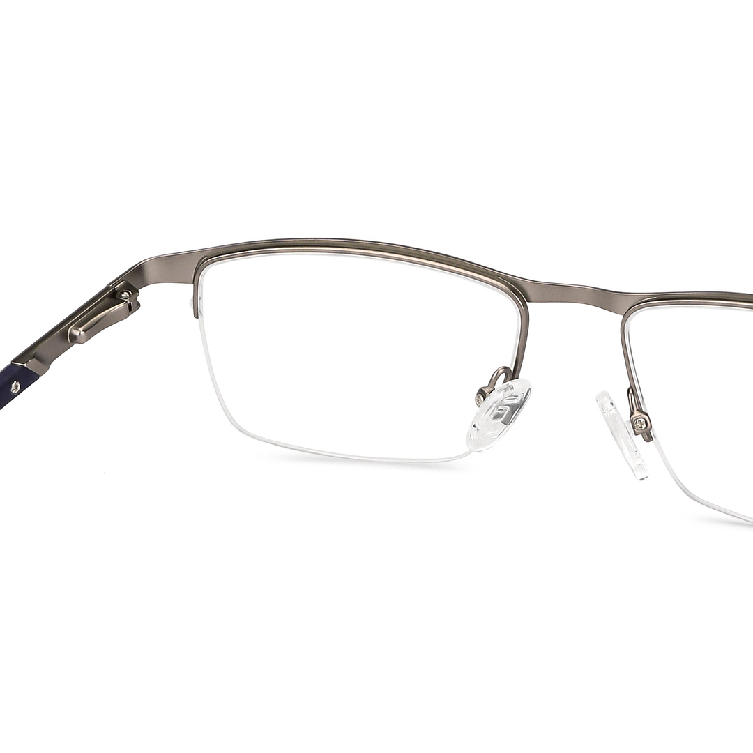 Vincent Chase Mid Gunmetal Half Rim Rectangle right side