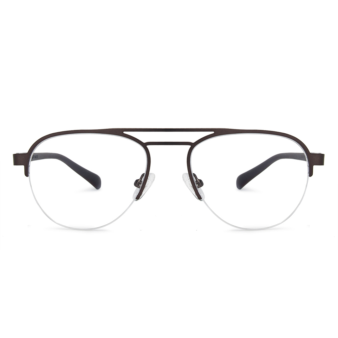Vincent Chase Online Light Brown Half Rim Aviator left side