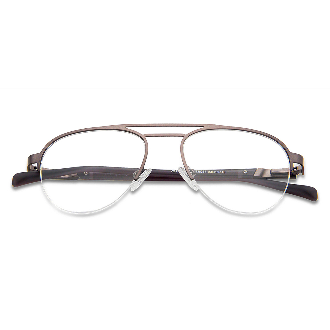 Vincent Chase Online Light Brown Half Rim Aviator right side