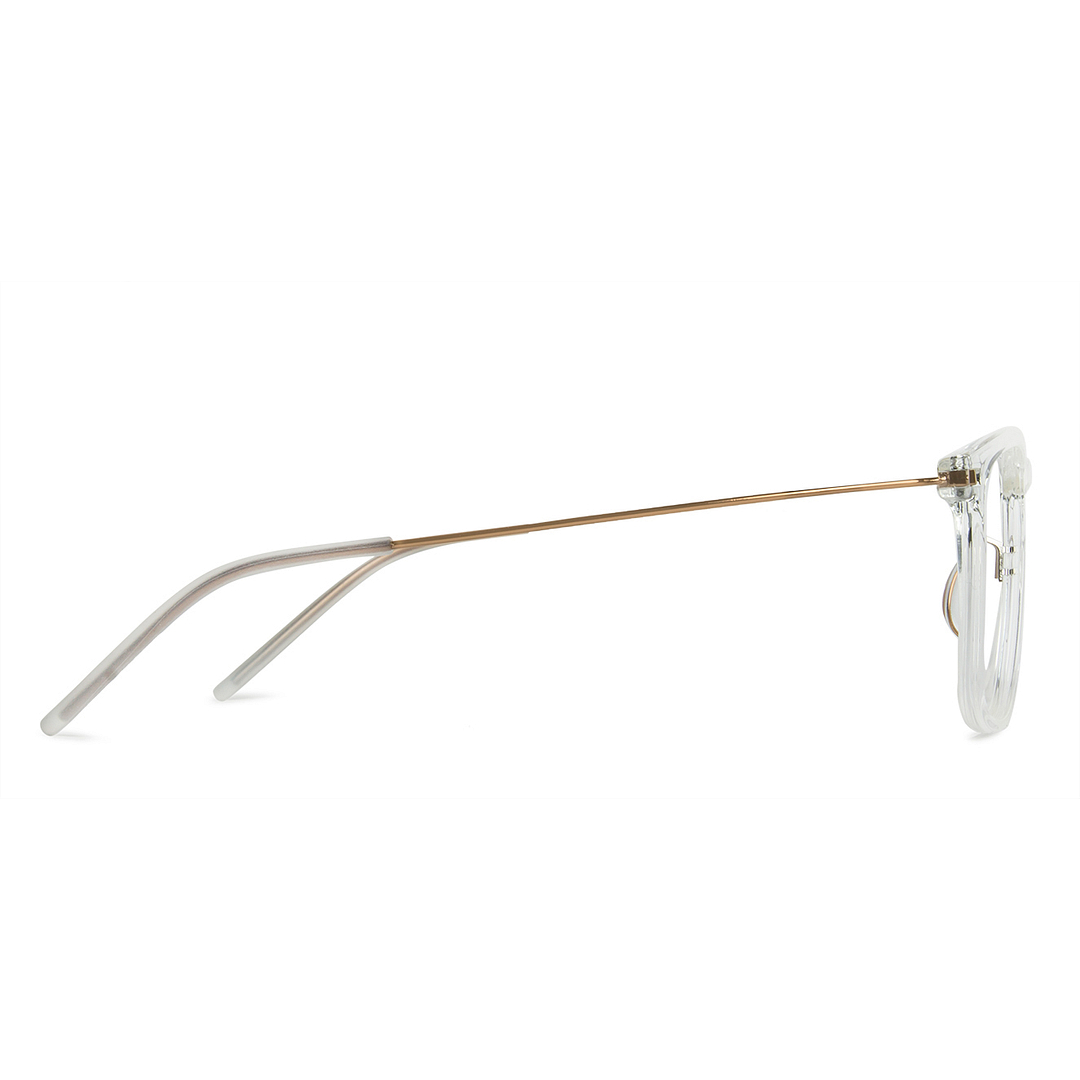 Lenskart BLU Screen Glasses Blue Block Zero Power Screen Glasses: Transparent Brown Full Rim Square Lenskart Blu LB E13533-C3 left side