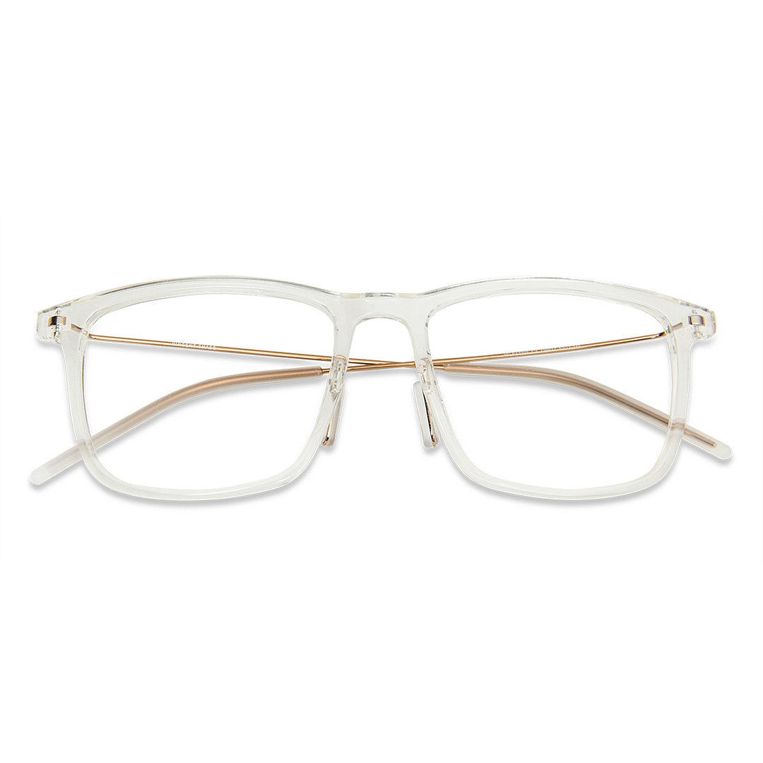 Lenskart BLU Screen Glasses Blue Block Zero Power Screen Glasses: Transparent Brown Full Rim Square Lenskart Blu LB E13533-C3 left side