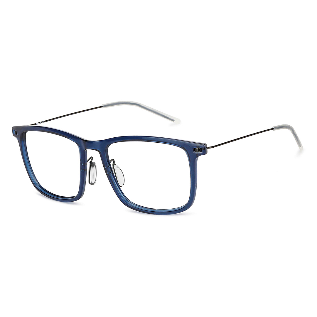 Lenskart BLU Screen Glasses Blue Block Zero Power Screen Glasses: Blue Transparent Black White Full Rim Round Lenskart BLU LB E13533-C2 right side