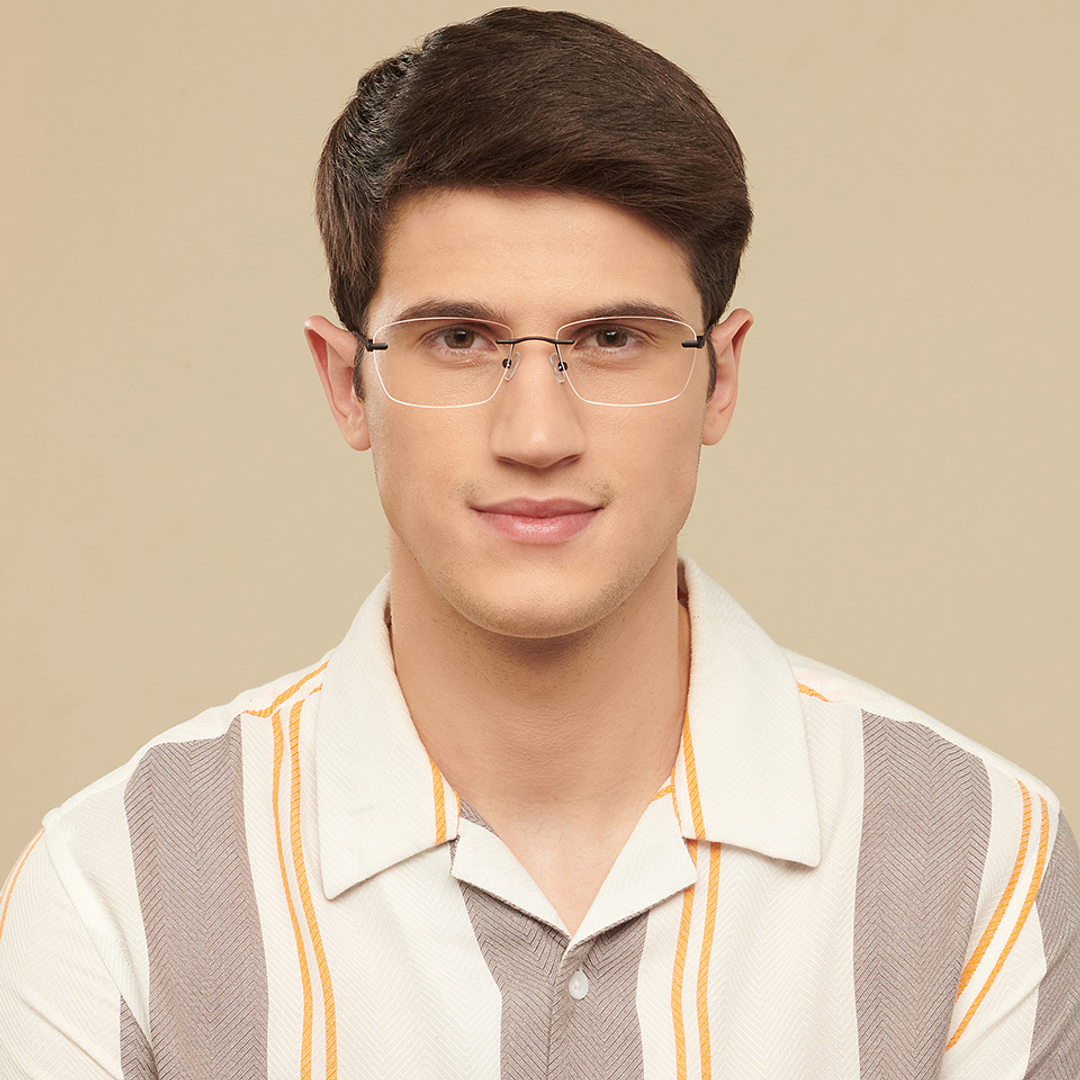 Vincent Chase Online Black Rimless Rectangle left side