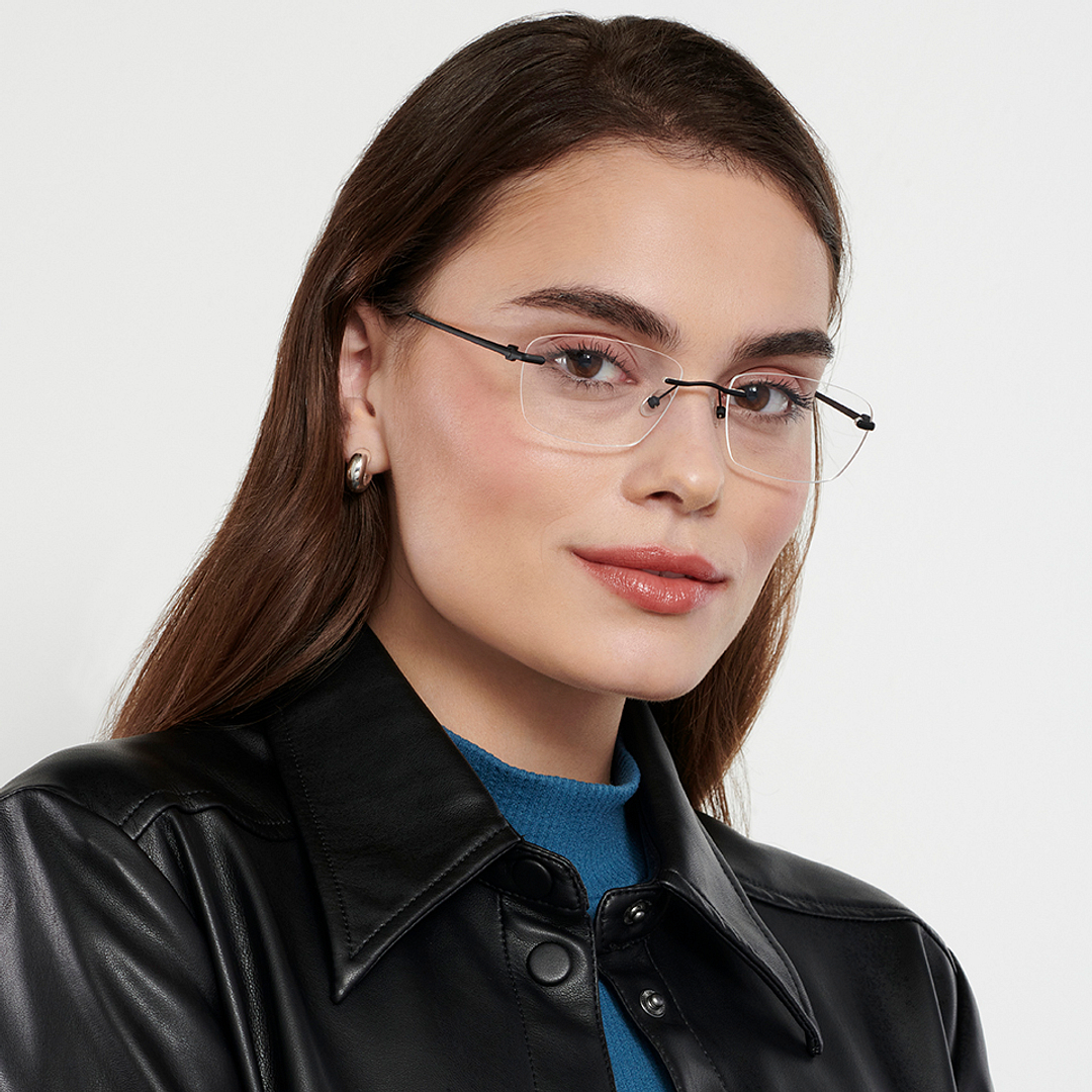 Vincent Chase Online Black Rimless Rectangle right side