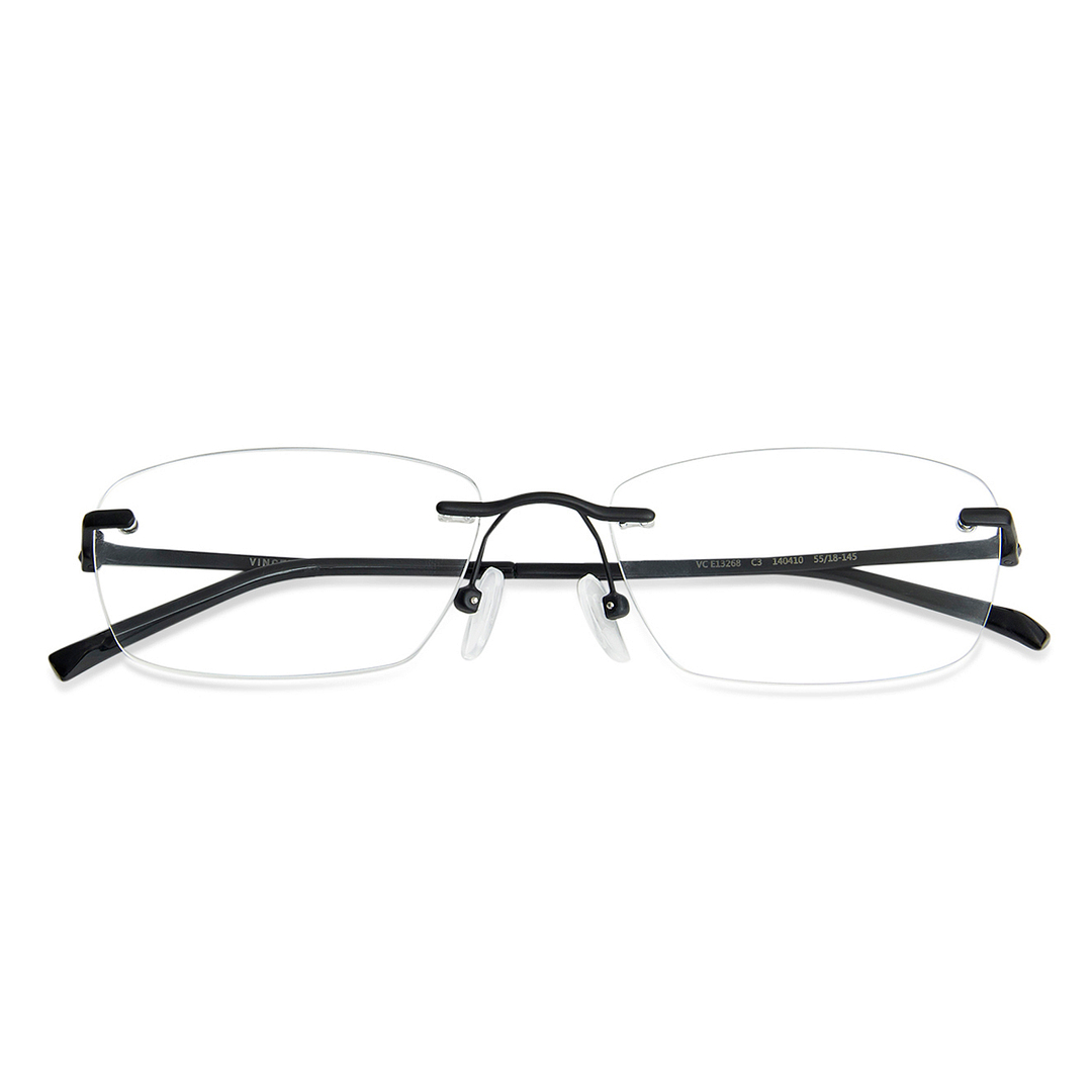 Vincent Chase Online Black Rimless Rectangle left side