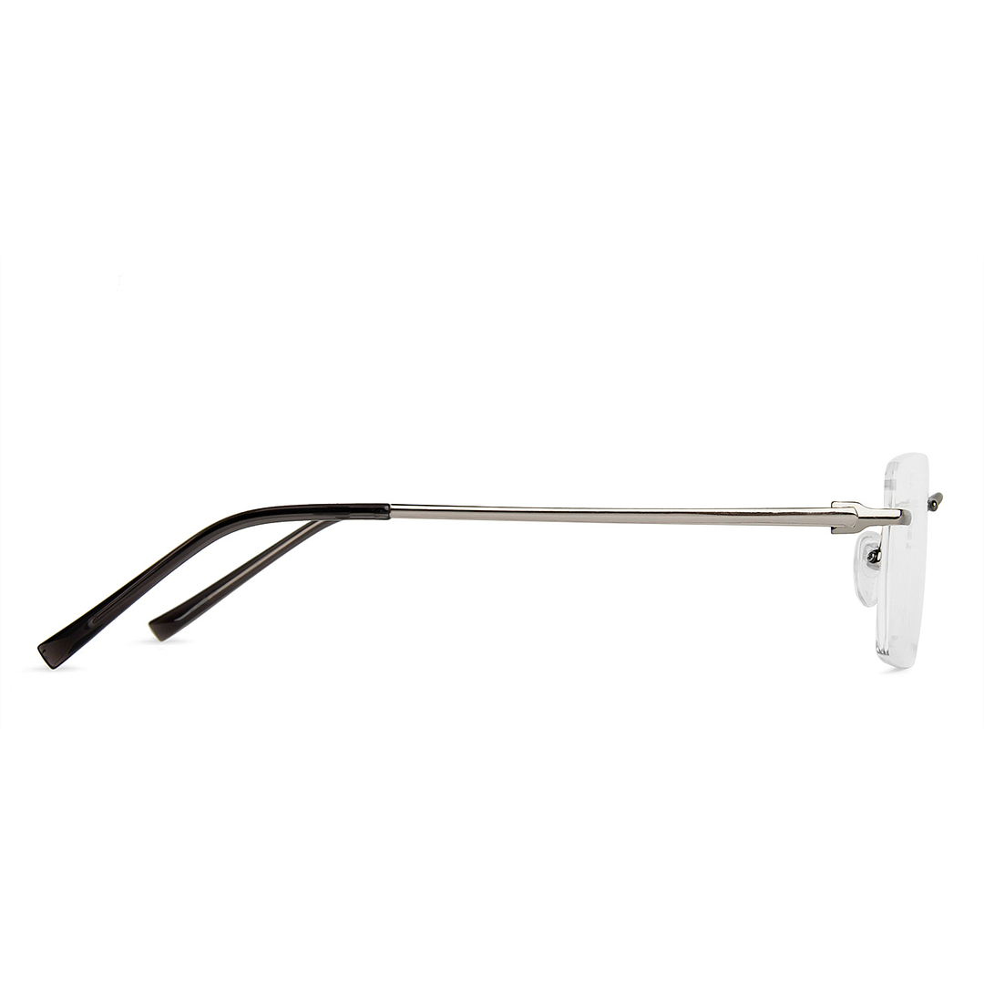 Vincent Chase Online Mid Gunmetal Rimless Rectangle right side