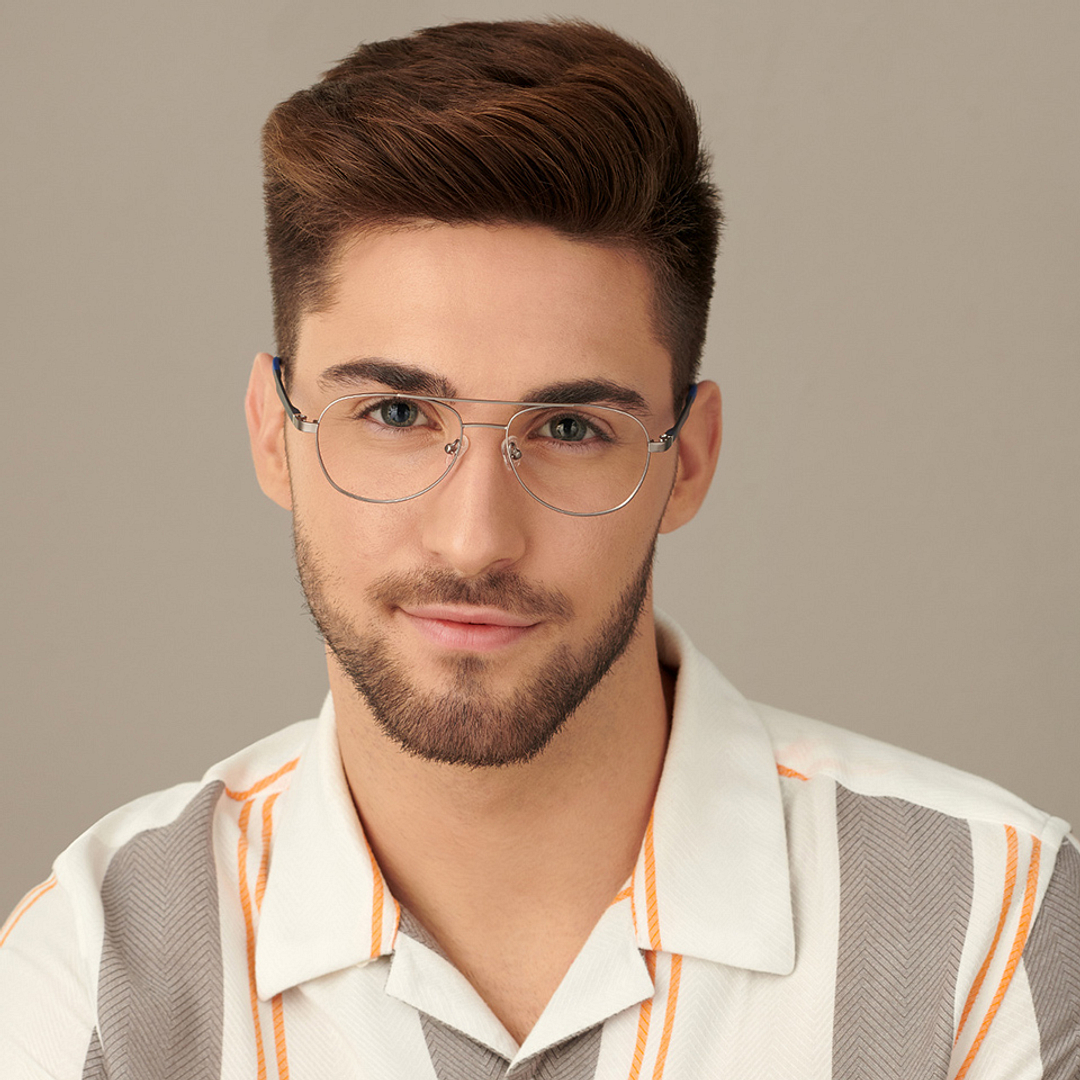 Lenskart Air Online Mid Gunmetal Full Rim Aviator right side