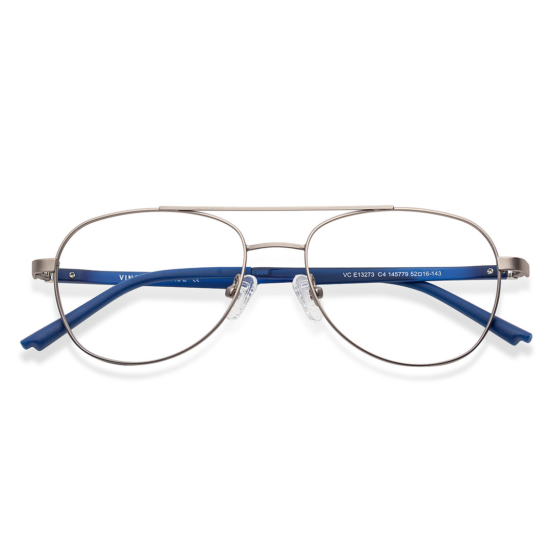 Lenskart Air Online Mid Gunmetal Full Rim Aviator left side